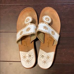 Jack Rogers white and tan size 7 1/2